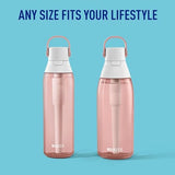 Brita Hard-Sided Plastic Premium Filtering Water Bottle, BPA-Free, Reusable, Replaces 300 Plastic Water Bottles, Filter Lasts 2 Months or 40 Gallons, Includes 1 Filter, Blush - 26 oz.