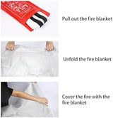 Fire Blankets Emergency for Home - 4 Pack 40"x40" Fire Blanket for Home and Kitchen, Fire Retardant Blankets, Fiberglass Fire Blanket, Fire Extinguisher for Home, Fireproof Blanket for Camping