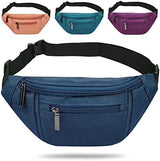 Fanny Pack for Men Women,Crossbody Waist Bag Pack,Belt Bag for Travel Walking Running Hiking Cycling,Easy Carry Any Phone,Wallet (Dark blue)