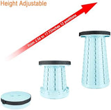 Boreeman Upgraded Folding Stool Lightweight Yet More Sturdy with Load Capacity 400lbs Portable Collapsible Stool for Camping Fishing Hiking BBQ (Ice Cream)