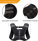 Prodigen Weighted Vest for Women and Men 8 12 16 20 25 30 Lbs with Reflective Stripe and Double Adjustable Buckle Straps Weight Vests for Strength Training, Jogging, Cardio, Weight Loss