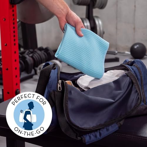 S&T INC. Microfiber Gym Towels, Yoga Towel for Home and Gym Bag, 16 Inch x 27 Inch, 6 Pack