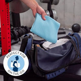 S&T INC. Microfiber Gym Towels, Yoga Towel for Home and Gym Bag, 16 Inch x 27 Inch, 6 Pack