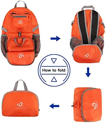 WATERFLY Small Lightweight Packable Backpack: 20l Ultra Light Foldable Travel Hiking Camping Daypack Day Pack for Man Woman