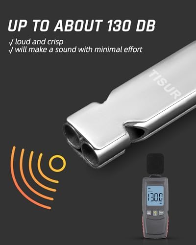 TISUR Loud Emergency Whistles,130db+ Lifeguard Safety Whistle Keychain for Surviva Camping Hiking dog whistle