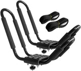 Kayak Roof Rack, 1 Pair J-Bar Roof Rack with 2 Ropes. Heavy Duty Kayak Roof Carrier for Your Canoe SUV and Trucks