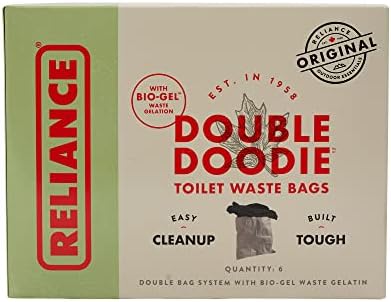 Reliance Products 2683-03 Double Doodie Toilet Waste Bags (6-Pack), Black