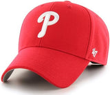 47 Brand MLB Team Color Primary Logo MVP Adjustable Structure Baseball Cap Hat, Adult One Size Fits All