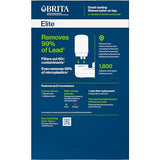 Brita Faucet Mount Water Filter for Sink, Removes 99% of Lead, Elite Filtration System, Includes 2 Replacement Filters, Chrome