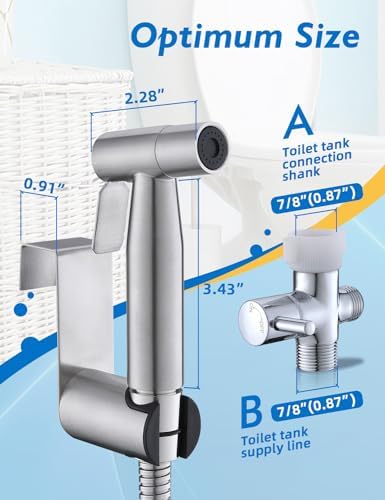 Handheld Bidet Sprayer for Toilet, BRITULIF Jet Sprayer for Toilet Muslim Shower Set, Adjustable Bidet Attachment Toilet Water Sprayer,Bidets for Existing Toilets Bidet Hose for Feminine Wash