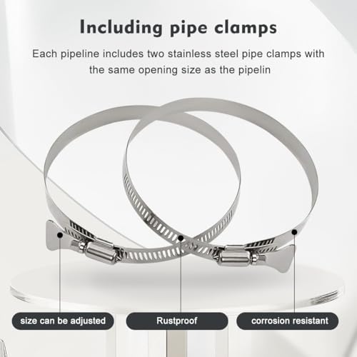 4-Inch Dryer Vent Hose 26FT, Flexible Aluminum Duct with 2 Clamps, Heavy-Duty Four Layer Protection for HVAC Ventilation and Exhaust