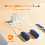 OCOOPA 2 in 1 Magnetic Rechargeable Hand Warmers, UT2s Mini Electric Handwarmers 2 Pack, Split USB-C, Reusable Portable Pocket Heater, Raynauds, Golf, Christmas, Tech Gifts for Women Men