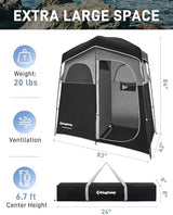 KingCamp Shower Tent, Portable Privacy Tent Outdoor Camping 1/2 Room Toilet Tents with Shower Bag & Dressing Room for Travel Beach Tailgate
