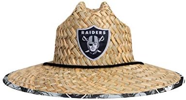 FOCO Men's NFL Team Logo Floral Lifeguard Beach Straw Sun Hat