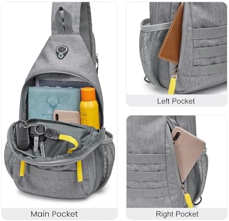 G4Free Sling Bag RFID Blocking Crossbody Backpack Travel Chest Bag Hiking Daypack for Women Men Outdoor Sports