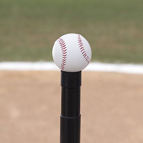 Champion Sports Deluxe Batting Tee – Mounted on Official Home Plate, Adjustable Telescopic Molded Rubber Tee, Multiple Style Options – Singles & Sets Available
