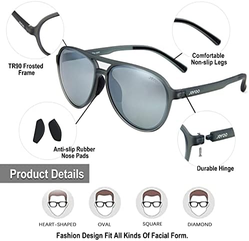Polarized Aviator Sunglasses for Women Men Retro Trendy Sports Sunglasses for Outdoor UV400 Protection