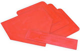 Champion Sports Throwdown Base Set: 5 Youth League Kids Baseball & Softball Rubber Throw Down Bases - Boys & Girls Training & Practice Equipment, Orange