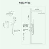 gotonovo Rainfall Bathroom Shower System Rain Shower Head and Handle Set Wall Mounted Shower Complete Combo Solid Brass Pressure Balancing Shower Mixer Valve 12 Inch Matte Black