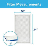 Filtrete 12x24x1 AC Furnace Air Filter, MERV 13, MPR 2200, Elite Allergen, Bacteria & Virus Filter, 3-Month Pleated 1-Inch Electrostatic Air Cleaning Filter, 2-Pack (Actual Size 11.69x23.69x0.78 in)
