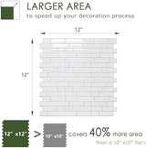 STICKGOO Peel and Stick Backsplash - 10 Sheets of 12”×12” - 3D Self Adhesive Peel and Stick Tile Backsplash for Kitchen & Bathroom