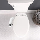 Bio Bidet SlimEdge Bidet Attachment for Toilet, Non Electric, Self Cleaning Dual Nozzles for Front and Rear Cold Water Wash, Adjustable Water Pressure, Ultra Thin Design, White