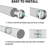 8 Inch Draft Blocker Backdraft Damper Duct Draft Stopper One-Way Airflow Ducting Insert Backflow Preventer Inline Fan Vent Deflector