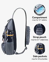 WATERFLY Packable Small Crossbody Sling Backpack Shoulder Chest Bag Daypack for Hiking Traveling