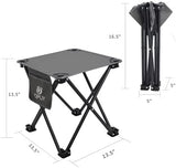 Opliy Camping Stool, Folding Small Chair Portable Camp Stool for Camping Fishing Hiking Gardening and Beach, Camping Seat with Carry Bag (Gray)