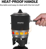 Fire-Maple "Fixed Star 3" Personal Cooking System | Pot/Jet Burner Stove System with Electric Ignition | Ideal for Hiking, Camping, Backpacking, Fishing, Hunting Trips and Emergency Use, Black