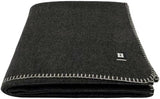 EKTOS 100% Virgin Wool Blanket, 90" x 66", Perfect for Camping, Survival and Bushcraft (Charcoal, Twin Size)