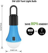 Lepro LED Rechargeable Camping Lantern, 7 White and RGB Light Modes, Camping Essentials, Hanging Light Bulbs with Clip Hook for Camping, Christmas, Decorations, Emergency, USB Cable Included, 2 Packs