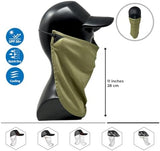 UV Sun Protection Neck Drape Adjustable Multifunctional 2 in 1 Face Covering for Outdoor Fishing - Unisex