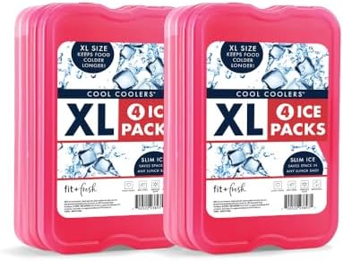 Cool Coolers by Fit + Fresh Slim Compact Reusable XL Ice Pack, Perfect for Lunch Boxes, Coolers, and Beach Bags