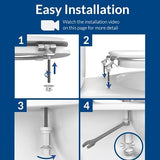 Mayfair Natural Oak Veneer Toilet Seat with Chrome Hinges, Elongated, Wood