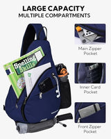 WATERFLY Sling Bag Crossbody Backpack: Over Shoulder Daypack Casual Cross Chest Side Pack