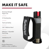 SABRE Runner Pepper Gel, Maximum Police Strength OC Spray, Reflective Hand Strap for Easy Carry & Quick Access, 0.67 fl oz, Secure & Easy to Use Safety, Optional Clip-On Alarm & LED Armband Combos