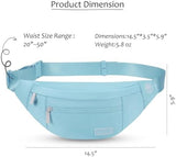 MAXTOP Large Crossbody Fanny Pack with 4-Zipper Pockets,Gifts for Enjoy Sports Festival Workout Traveling Running Casual Hands-Free Wallets Waist Pack Phone Bag Carrying All Phones