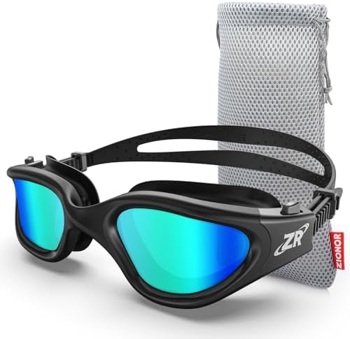 ZIONOR G1 Polarized Swimming Goggles for Unisex Adult Women Anti Fog 100% Anti UV Diving Goggles
