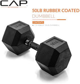 CAP Barbell Coated Hex Dumbbell Weight | Multiple Options