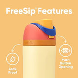 Kids FreeSip Insulated Stainless Steel Water Bottle with Straw, BPA-Free Sports Water Bottle, Great for Travel, 16 oz, Misty Horizon
