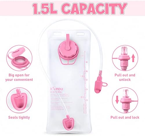 Hydration Pack for Kids Hydration Backpack with 1.5L Hydration Bladder Lightweight Insulated Water Pack for Hiking Biking Climbing Running