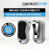 Garage Stop 2X for Genie Intellicode Garage Door Remote, G3T-BX G3T-R 3-Button Genie Garage Door Opener Remote Replacement, Auto-Seek Dual Frequency (1997 to Present)