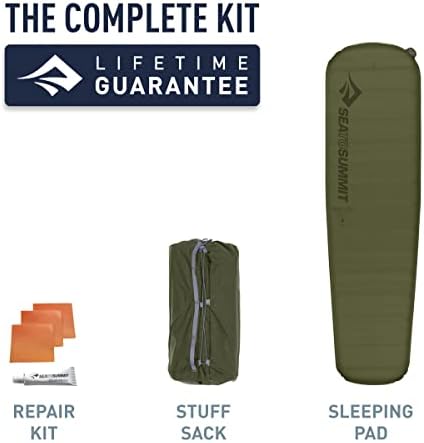 Sea to Summit Camp Plus Self-Inflating Foam Sleeping Mat for Camping, Tapered - Large (78 x 25 x 3 inches)