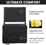 Sheenive Stadium Seats for Bleachers with Back Support, Bleacher Seats with Backs and Cushion Wide, Padded Portable Folding Comfort Stadium Chair with Shoulder Strap, Perfect for Sports Events