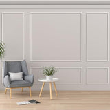 Pangda 3 Set Peel and Stick Wall Molding Kit, Premade Accent Molding Wainscoting Panel for Interior Wall Moulding Decor, Ready to Assemble Wainscoting Accent Panel (63 x 31 in,63 x 72 in)