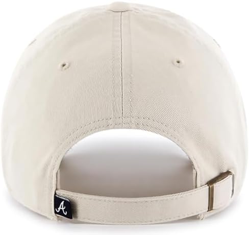 47 Brand MLB Natural Primary Logo Clean Up Adjustable Baseball Cap Hat, Adult One Size Fits All
