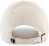 47 Brand MLB Natural Primary Logo Clean Up Adjustable Baseball Cap Hat, Adult One Size Fits All