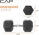 CAP Barbell Coated Dumbbell Weight | Multiple Options Pairs & Sets