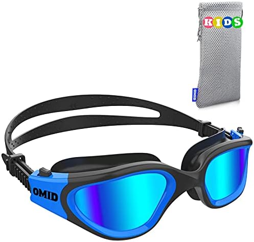 OMID Kids Swim Goggles, P2mini Polarized Swimming Goggles Comfortable for Age 6-14